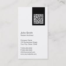 Modern Qr Code System Architect Business Card Zazzle Com Qr Code Business Card Business Card Design Modern Business Cards