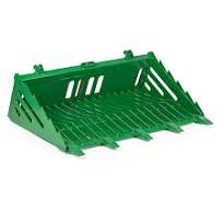 Scratch and Dent, 60" Fine Grade Skeleton Rock Bucket with Teeth Fits John  Deere Tractors