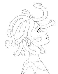 Myth of perseus and medusa coloring pages. Manga Drawing Medusa Coloring Page Netart