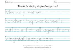 Bible Verse Handwriting Worksheets Printing With Memory