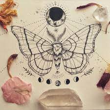 Balteazeen Luna Patchouli Moon Moth Commission Butterfly Drawing Moth Tattoo Tattoos