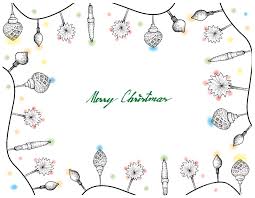 Hand Drawn Of Lovely Christmas Lights Frame Drawing By Iam Nee