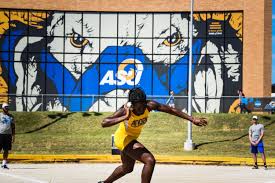 More above normal days in the triple digits are in the forecast with plenty of sun. Daisy Osakue Track Field Angelo State University Athletics