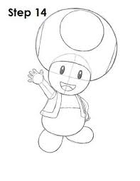 How To Draw Toad Nintendo Cartoon Artwork Drawings Disney Drawings