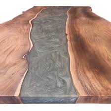 Shop our river table selection from top sellers and makers around the world. River Run Tabletop Epoxy Resin Live Edge Slab Dining Table Top Grey 79 Rustic Deco Incorporated
