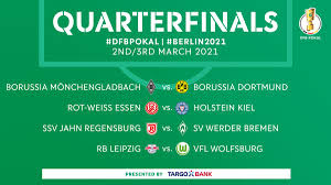 By clicking on the icon you can easily share the results or picture with table dfb pokal with your friends on facebook, twitter or send them emails with information. Dfb Pokal Quarterfinal Draw 2020 21 Result