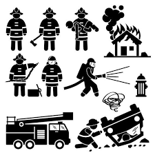 Black And White Fire Station Firefighter Fireman Firetruck Fire Brigade Fire Engine Rescue Etsy In 2020 Fireman Stick Figures Firefighter