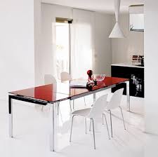 Extension tables are able to extend because of a metal track and roller system. Dining Table Sliding On Steel Frame With Top Glass Keyo Dual Bontempi Casa Luxury Furniture Mr