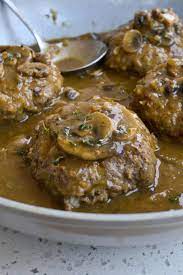 Less fat and calories than the beef version but just as good! Salisbury Steak Small Town Woman