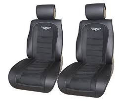 Luxury Suede With Leather Insert 2 Front Car Seat Cover Cushions Lowback Universal 803 Black Visit The Image Leather Car Seat Covers Carseat Cover Car Seats