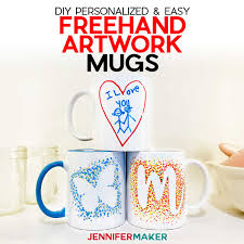 Create your own photo mug, shop our collection of the funniest joke mugs, personalize your mug with a monogram, or express yourself. Diy Personalized Mugs Kids Art Dot Monograms Jennifer Maker