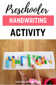 Handwriting Activity For Preschoolers Handwriting Activities Play Based Learning Activities Play Based Learning
