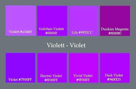 shades of purple color chart with names www