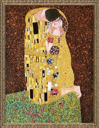 The Kiss Full View Pre Framed Gustav Klimt Golden Oak Leaf Frame 36 X48 At Overstockart Com Klimt Paintings Gustav Klimt Oil Painting