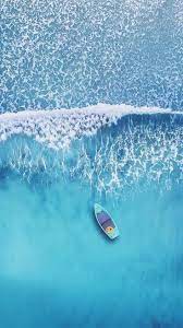 Iphone And Android Wallpapers Blue Ocean Drone Wallpaper For Iphone And Android Ozean Tapete Blaue Tapete Strand Wallpaper