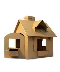 Playhouse Cardboard House Cardboard Box Houses Play Houses