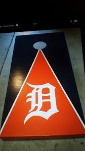 Pin By Zach Olevenick On Detroit Tigers Cornhole Boards Cornhole Corn Hole Game