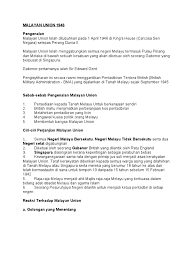 Di peringkatpusat, gabenor akan dibantu oleh majlis mesyuarat kerja dan majlis undangan. Malayan Union 1946