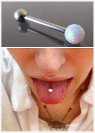 Aliexpress Com Buy New Stainless Steel Piercing Jewelry 1 6 14 16 5 5mm 2size White Opal Tongue Rings Op Tongue Piercing Tongue Rings Tongue Piercing Jewelry