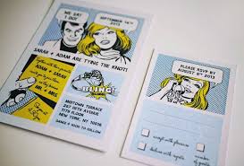 The Comic Strip Fun Wedding Invitation Set Fun Wedding Invitations Wedding Invitations Book Style Wedding Invitations