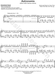 Astronomia (coffin dance) piano, cello, drum group, violin. Sheet Music Boss Astronomia Coffin Dance Meme Song Sheet Music Piano Solo In G Minor Download Print Sku Mn0210150