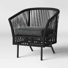 Standish 4pk Patio Chat Chair Black Project 62 In 2020 Contemporary Adirondack Chairs Rocking Chair Porch Wicker Patio Chairs