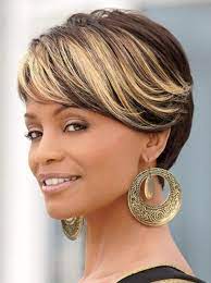 Select from premium african american hair of the highest quality. Ombre Short Wigs For Black Women Black Rooted Side Bangs Blonde Highlights African American Hair Wigs Natural Straight Wig Cosplay Wig Headwigs Made In China Aliexpress