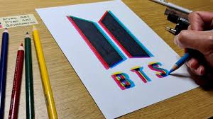 I am an indonesian artist, a video creator for visual art tutorials. Drawing Bts Logo With Glitch Effect Youtube