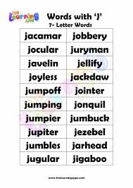 Find lists of sat words organized by every letter of the alphabet here: Download Free Printable 7 Letter Word Starting With J 2