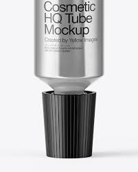 Download Metallic Cosmetic Tube Mockup In Tube Mockups On Yellow Images Object Mockups PSD Mockup Templates