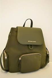 398 Nwt Michael Kors Abbey Large Cargo Backpack In Duffle Olive Green Fashion Clothing Sho Black Leather Backpack Leather Handbags Tote Slim Leather Wallet