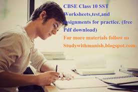 cbse class 10th sst worksheets assignments