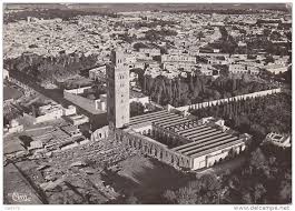 Maroc Marrakech Vue Aerienne Koutoubia Medina Marrakesh Paris Skyline Aerial Skyline
