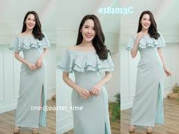 Check spelling or type a new query. Clea Open Shoulder Maxi Dress à¸ª à¹€à¸‚ à¸¢à¸§à¸¡ à¸™à¸— Pastel Time Inspired By Lnwshop Com