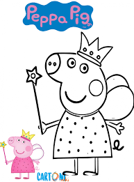 Immagine peppa pig da colorare. Colora Peppa Pig Fatina Cartoni Animati
