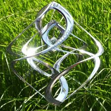 Rostfreies Edelstahl Windspiel Wind Dancer Double Hurrikan Mit Kristall 30 Cm Windspiele Wind Windspiel Edelstahl