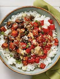 Hoisin Sesame Roasted Veggie Bowls Recipe Hellofresh Recipe Veggie Bowl Recipe Hello Fresh Recipes Ginger Recipes