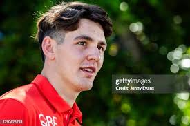 Brayden Cook of the Crow speaks to the media during a media... News Photo