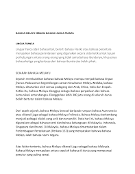 Bagi merealisasikan peranan bahasa melayu sebagai bahasa kebangsaan dan agen perpaduan negara, penyata razak dijadikan sebagai asas ordinan pelajaran 1957. Bahasa Melayu Sebagai Bahasa Lingua Franca