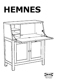 Etagere murale d angle ikea. Hemnes Secretary With Add On Unit Bookcase Black Brown Ikeapedia