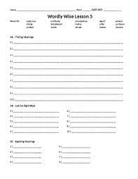 Susie gave her teacher an evasive answer. Wordly Wise 3000 Book 8 Lesson 5 Answer Sheet By English With Mrs Mitchell