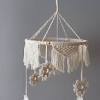 Bohemian rainbow macrame wall hanging multicolor yarn wrapped wallhanging. 3