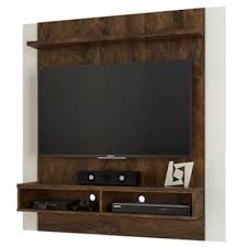 Modelos de rack com painel em promoção. Painel Para Tv Home Linea Capri Cacau E Branco