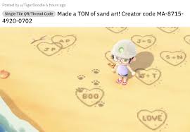 Sand Art For Your Beach Acnh Custom Designs Animal Crossing Animal Crossing Game New Animal Crossing