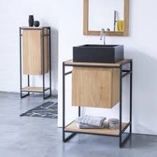 Waschtisch Aus Metall Und Teak 60 Michal Waschtische Tikamoon Waschtisch Teak Badezimmer Mobel