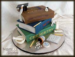 Chemist Graduation Prepharmacy Graduation Cakes Book Cakes Book Cake