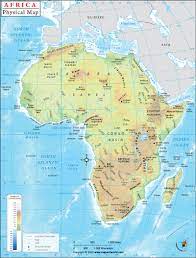 Physical map of africa showing geographical features such as elevations, rivers, mountain ranges, deserts, seas, lakes, plateaus, peninsulas, plains, landforms and. Africa Physical Map Physical Map Of Africa