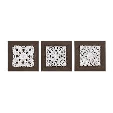 Check spelling or type a new query. Set Of 3 12 Square Mandala Trinity 3d Embellished Linen Canvas Wall Art White Brown Target