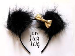 Diy Bear Ears Headband Pattern And Tutorial Hair Idea For Halloween Child At Heart Halloween Heart Ear Headbands Bear Halloween Bear Ears