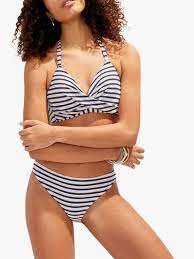 Oasis Stripe Bikini Bottoms Blue Multi In 2020 Stripe Bikini Bottom Striped Bikini Bikinis